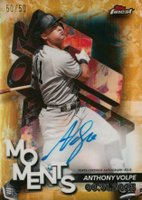 2024 Topps Finest Finest Moments Autographs #FMAAV Anthony Volpe Gold Refractor Baseball Card
