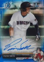 2017 Bowman Draft Chrome Draft Picks Autographs  #CDAPS  Pavin Smith Blue Refractor Baseball Card