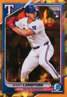2024 Bowman Chrome Sapphire Edition #71 Wyatt Langford Gold Baseball Card