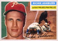 1956 Topps #120 Richie Ashburn Gray Back Baseball Card