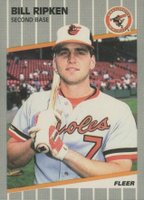 1989 Fleer #616bs Bill Ripken Black Scribble Over Error Baseball Card