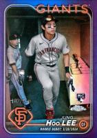 2024 Topps Chrome Update #USC185 Jung-Hoo Lee Purple Refractor Baseball Card