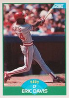 1989 Score #109 Eric Davis Baseball Card