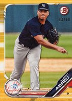 2019 Bowman Draft #BD37 Albert Abreu Gold Baseball Card