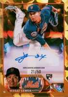 2023 Topps Chrome Update Sapphire Edition Autograph #KS Kodai Senga Gold Baseball Card