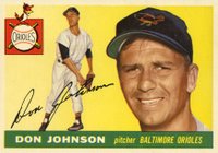 1955 Topps #165 Don Johnson Baseball Card