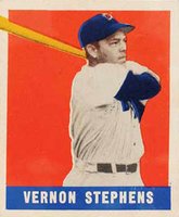 1948 Leaf #161 Vernon Stephens Short Print Baseball Card