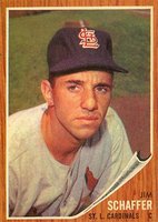 1962 Topps #579 Jim Schaffer Short print Baseball Card