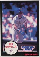 1990 Kenner Starting Lineup  # Ken Griffey Jr. Black & White Border Baseball Card