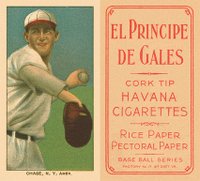 1909 White Borders El Principe De Gales #86 Hal Chase Throwing-White Cap Baseball Card