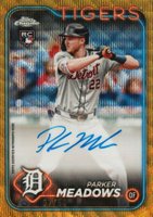 2024 Topps Chrome Update Chrome Baseball Update Series Autographs #ACPM Parker Meadows Gold Wave Baseball Card