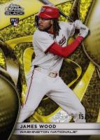 2025 Topps Chrome Black #104 James Wood Gold Mini Diamond Baseball Card