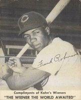 1956 Kahn's Wieners Reds # Frank Robinson Baseball Card