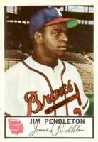 1953 Johnston Cookies Braves #25 Jim Pendleton Baseball Card