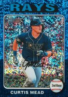 2024 Topps Heritage #176 Curtis Mead Chrome-Blue Sparkle Baseball Card