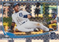 2013 Topps Chrome #100 Miguel Cabrera Sliding-Xfractor Baseball Card