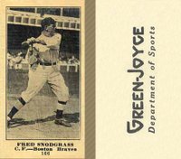 1916 Green-Joyce #166 Fred Snodgrass Baseball Card