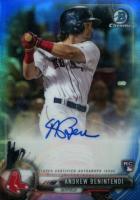 2017 Bowman Rookie Autographs #CRAABE Andrew Benintendi Chrome-Blue Refractor Baseball Card