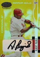 2003 Leaf Certified Materials #173 Albert Pujols Mirror Gold-Signature Baseball Card
