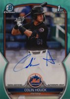 2023 Bowman Draft Chrome Prospect Autograph #CDACH Colin Houck Aqua Lava Baseball Card