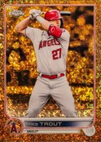2022 Topps Gilded Collection #1 Mike Trout Mini Diamond Gold Etch Baseball Card