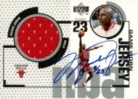 1998 Upper Deck MJ Game Jersey Autograph #LL-GJ Michael Jordan Basketball Card