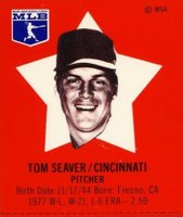 1978 Pepsi-Cola SuperSTAR Hand Cut # Tom Seaver Baseball Card