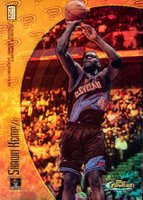 1998 Finest Mystery #M14 Karl Malone/Shawn Kemp Refractor Basketball Card
