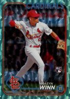 2024 Topps #480 Masyn Winn Aqua Foil Baseball Card