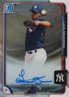 2015 Bowman Prospect Autographs #LS Luis Severino Chrome-Refractor Baseball Card