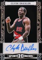 2024 Leaf Sports Heroes Autographs #BACD1 Clyde Drexler Black Basketball Card