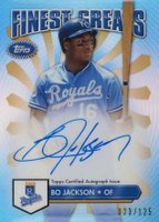 2014 Finest Greats Autographs  #FGABJ Bo Jackson Blue Refractor Baseball Card