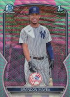 2023 Bowman Chrome Prospects #BCP188 Brandon Mayea Aqua/Pink Vapor Baseball Card