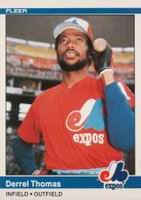 1984 Fleer Update #U-116 Derrel Thomas Baseball Card