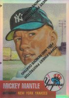 1996 Topps Mantle Reprint #3 1953 Topps Reprint Baseball Card