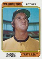 1974 Topps #173w Randy Jones Washington Baseball Card