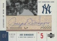 2001 Upper Deck Legends of NY Cut Signature #LC-JD Joe DiMaggio Baseball Card