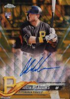 2018 Topps Chrome Rookie Autograph #RA-AUM Austin Meadows Gold Wave Refractor Baseball Card
