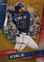 2019 Finest #33 Ronald Acuna Jr. Gold Refractor Baseball Card