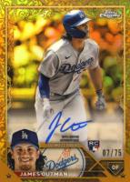 2023 Topps Gilded Collection Topps Chrome Gold Etch Autographs #CGAJO James Outman Yellow Baseball Card