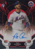 2019 Topps High Tek Autographs #PA Pete Alonso Red Baseball Card