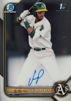 2022 Bowman Chrome Prospect Autographs #CPAJP Junior Perez Baseball Card