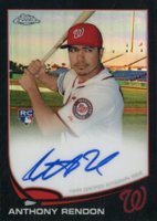 2013 Topps Chrome #128 Anthony Rendon Autograph-Black Refractor Baseball Card