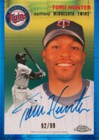 2023 Topps Chrome Platinum Anniversary Autographs #TH Torii Hunter Blue Prism Baseball Card