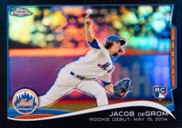 2014 Topps Chrome Update #MB-54 Jacob DeGrom Black Refractor Baseball Card