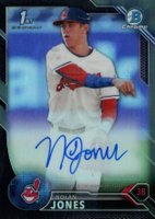 2016 Bowman Draft Chrome Draft Picks Autographs #CDANJ Nolan Jones Black Refractor Baseball Card