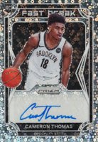 2021 Panini Prizm Fast Break Rookie Autographs #FBRCAM Cameron Thomas Basketball Card