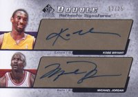 2004 SP Signature Signature Dual SP #AS2BJ Kobe Bryant/Michael Jordan Basketball Card