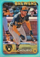 2024 Topps Chrome #161 Jackson Chourio Aqua Refractor Baseball Card