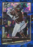 2020 Panini Donruss Optic #111 Fernando Tatis Jr. Blue Cracked Ice Baseball Card